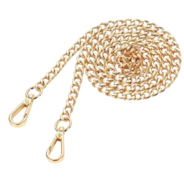 Golden Chain Strap for All Fashionable Hand Bags Side Bags Shoulder Bags Broad Stylish Look 49" Long Length.-image-25