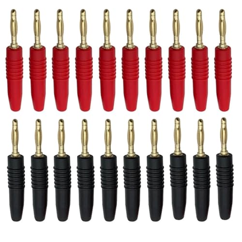Connecteur Banane 2mm plaqué Or cuivre pur contre faux contacts x20