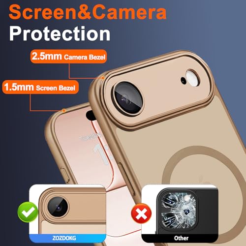 Image of for iPhone Air Case with Privacy Screen Protector, Brown