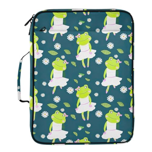 Cute Frogs Ballerinas Green �g���\�t�@�C�����O�t�H���_�[�I�[�K�i�C�U�[ �h���o�C���_�[�o�b�O 3�����O�o�C���_�[�ƃA�R�[�f�B�I���t�H���_�[�t�� �w�Z/�I�t�B�X/���s�p�̃W�b�p�[�|�P�b�g