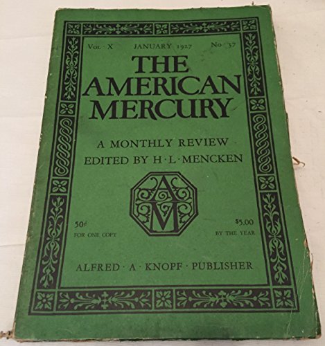 The American Mercury: January 1927