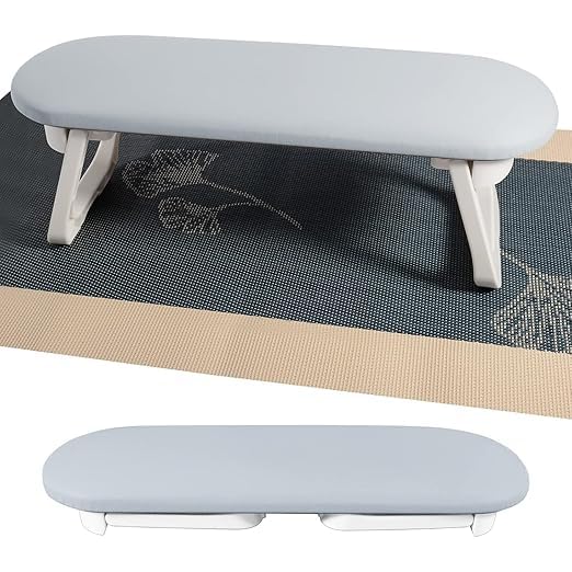 KIRA Nail Arm Rest Foldable Manicure Hand Rests Cushion Tool, Soft Sponge Hand Rest, Nail Hand Pillow Stand with Table Mat For Acrylic Nails Salon Use (Sky Blue)-image-43