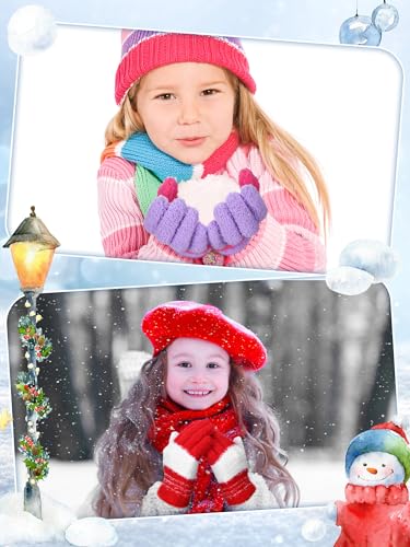 Image of EBOOT 3 Pairs Winter Kids Gloves Warm | Toddler Gloves for Boys Girls Outdoor, Full Finger Fluffy Soft Mittens for 1-11 Years Children, Multiple Colors