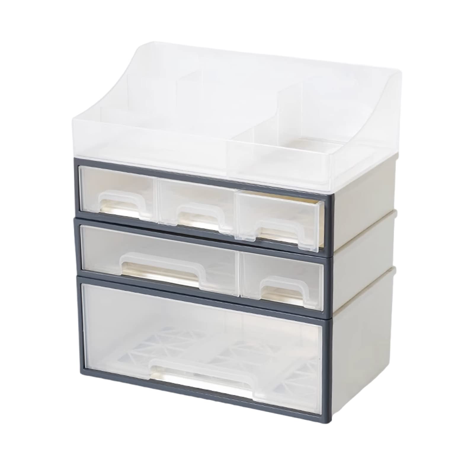 Boîte de rangement pour cosmétiques, organisateur de maquillage avec tiroirs, empilable, pour soins de la peau et bijoux, idéale pour les pinceaux, rouges à lèvres, vernis à ongles et accessoires