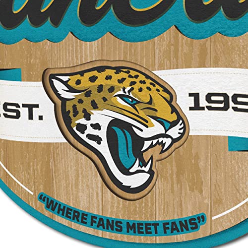 Image of YouTheFan NFL Jacksonville Jaguars FanCave Wall Art | Ready-To-Hang, 3D Multi-Layered Construction, Floating Wall Mount Design, Great Fan Gift, Officially Licensed Artwork