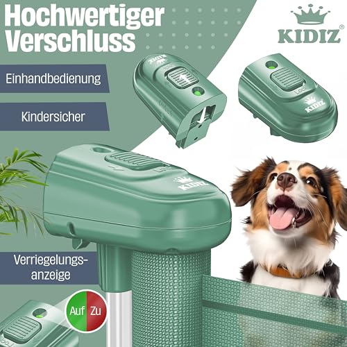 KIDIZ® Treppenschutzgitter Türschutzgitter ausziehbar 0-140CM | kindersicheres Treppengitter für Babys & Haustiere | Schutzgitter für Treppen & Türen Absperrgitter inkl. Bodenanker & Montagezubehör