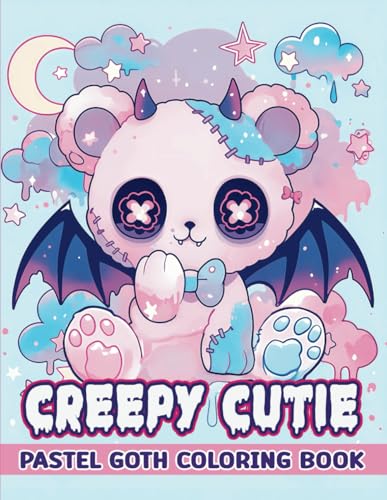 Creepy Cutie Pastel Goth Coloring Book: Cute and Spooky Pastel Goth Simple Pages for Teens and Adults (Pastel Goth Coloring Series)