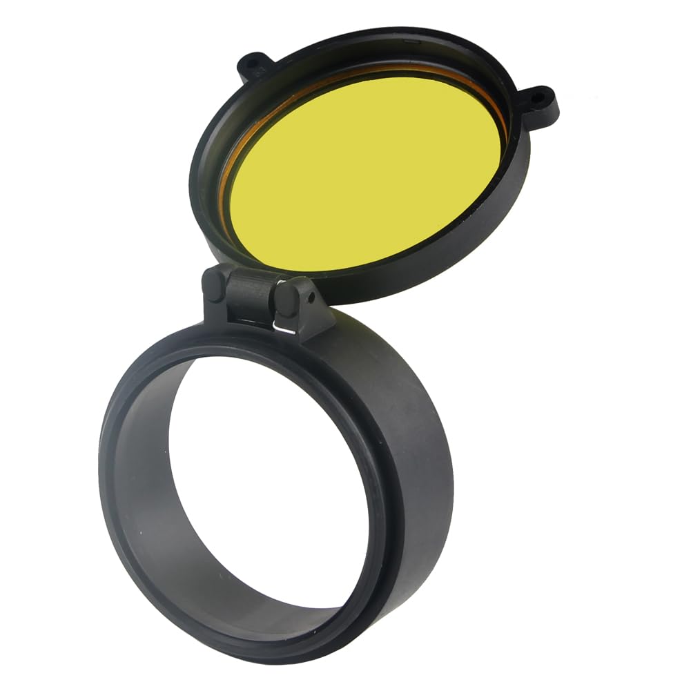 Bumlon Rubber Objective Lens Cap,Translucent Optical Lens Protective Cap,Yellow Spring Protection Cover for Binoculars Telescope Accessories?42MM?