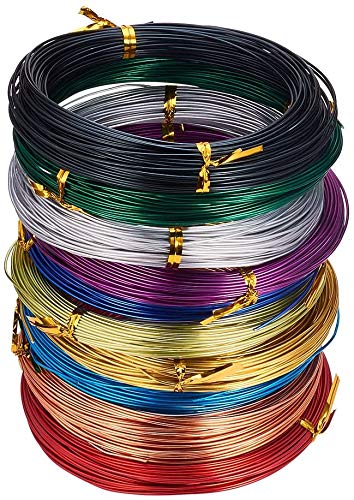Image of Beadsnfashion 10 Rolls Aluminium Craft Wire 1mm (18 Gauge) Assorted Colors, 50 Meters Total for Jewellery Making, Flower Decoration, Floral Arrangement & DIY Crafts