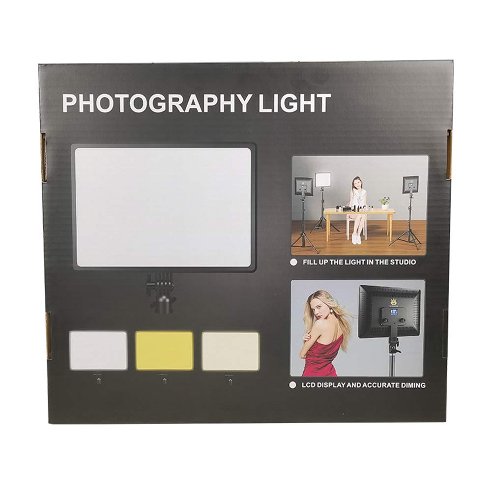 Luce video a LED Illuminazione per conferenze Pannello luminoso della fotocamera, temperatura del colore e luminosità regolabili, illuminazione più morbida per fotografia di bambini / video di YouTube