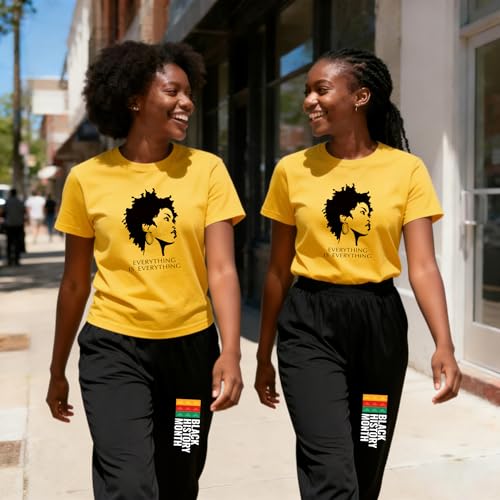 Image of Black History Shirts Black Graphic tees for Men and Women, Magic Fashion Afro American Natural Hair Vintage Melanin T-Shirts