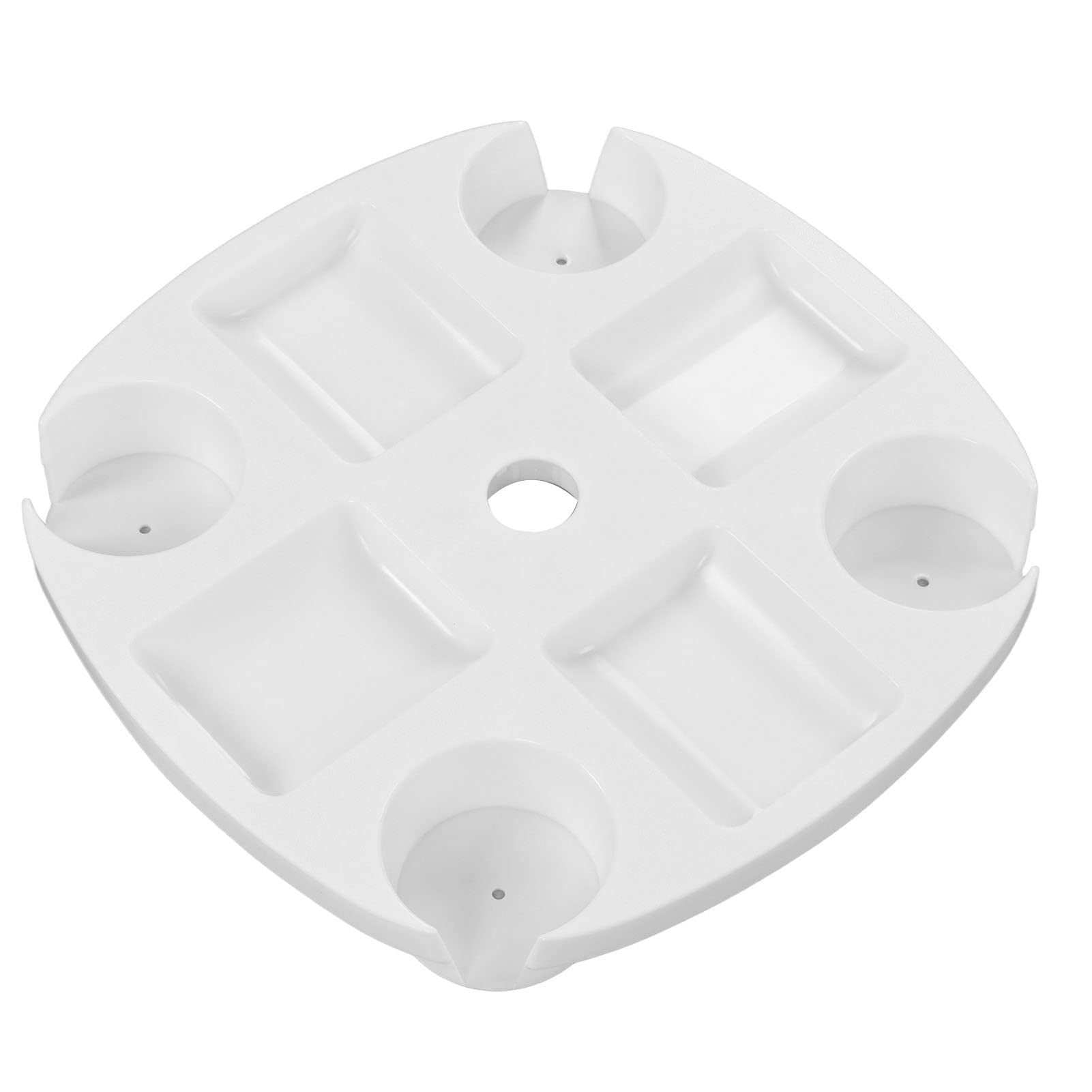Bandeja de Mesa para sombrilla de Playa, 4 portavasos, Mesa de plástico para sombrilla de Playa, Soportes para sombrilla de Playa, Mesa para Poste de sombrilla, Bandeja para