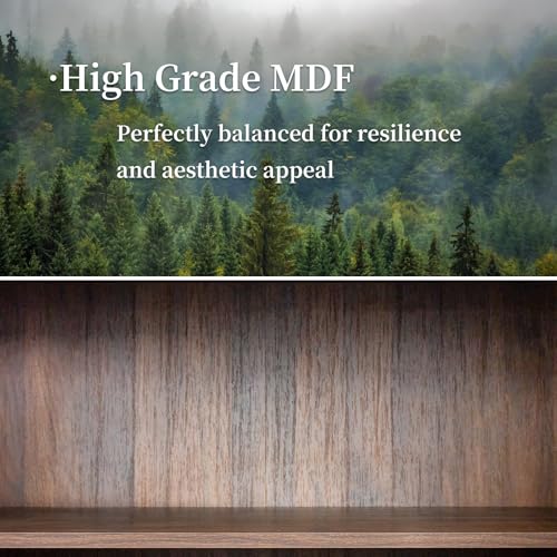 Image of 22 in Deep Kitchen Pantry Storage Cabinet with Doors and Shelves Walnut | Tall, Large Cupboard for Food