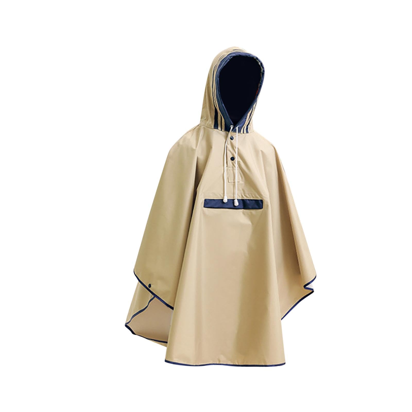 CLUB BOLLYWOOD®Adults Poncho Waterproof Jacket Raincoat for Men Women Unisex Adults Outdoor M Size Khaki|Clothing, Shoes & Accessories | Mens Clothing | Coats & Jackets|1 Raincoat-image-31