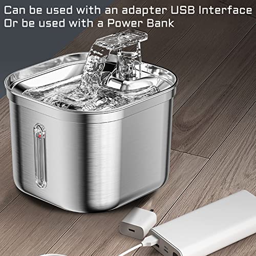 Fuente automática para agua de mascotas 2L acero inox miniatura 6