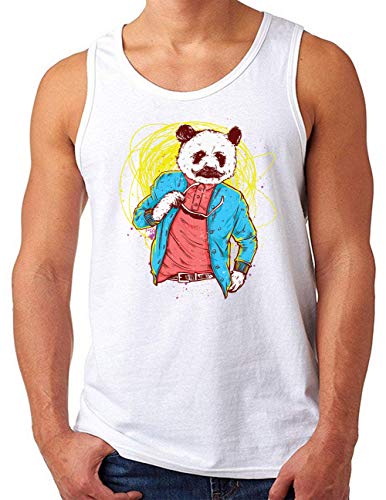 Débardeur Homme OM3 Panda Star Coton Respirant pour l'Été