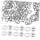 Veemoon 100pièces Lot De Œillets Métalliques Pour Chaussures Kit Œillets Grommets Dura...