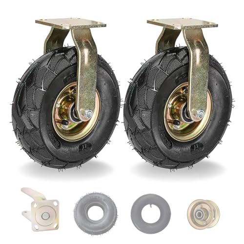 Roulettes pivotantes en caoutchouc anti-vibration avec frein pour charge lourde