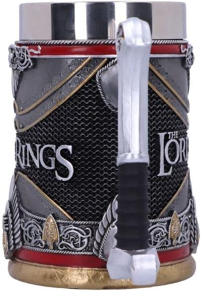 Nemesis Now Officially Licensed Lord of The Rings Aragorn Tankard, Silver, 15.5cm - Image 4