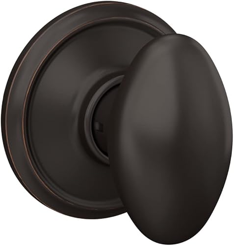 Schlage F10 V SIE 716 Sienna - Pomo de puerta para pasillos y armarios, bronce envejecido