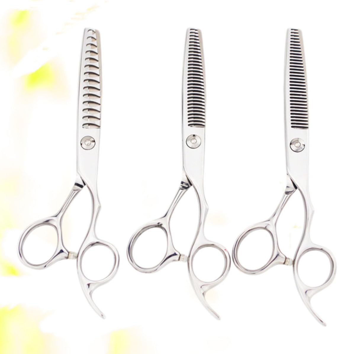 3 Piezas Tijeras para Cabello Rectas de Acero Inoxidable