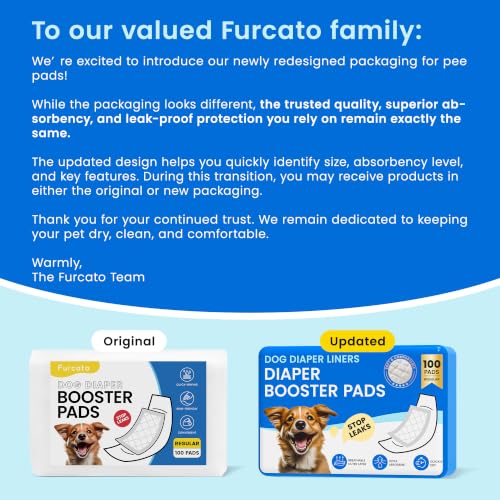 Image of Disposable Dog Diaper Liners Booster Pads for Male & Female Dogs - 100ct | Diaper Inserts fit Most Washable Dog Wraps and Belly Bands,Long