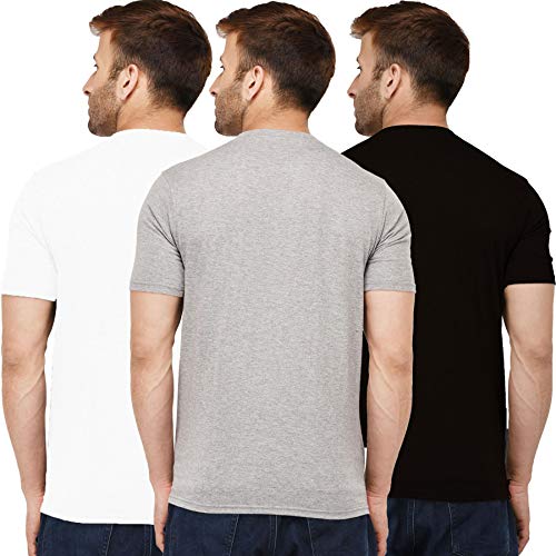 Image of Solid Men Half Sleeve Round Neck T-Shirt (Pack of 3)