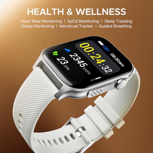 Image of Boat Ultima Ember smartwatch with 1.96 inch AMOLED Display, AOD, Personalized Fitness Nudges, Functional Crown,100+ Sports Modes, Create Your Own Watchface, smartwatch for Man and Woman (Silver Myst)