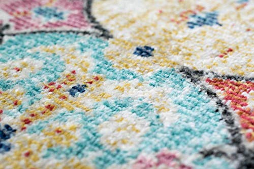 CARPETIA Teppich Outdoor Orientteppich Wohnzimmerteppich Ornamente bunt Größe 80x150 cm – Bild 6