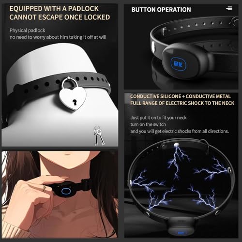 Guspiun Elektrische Schock Kragen Fetisch APP Intelligenter Control Kragen BDSM Slave Cosplay Paare Flirt Sex Toys SM Sex Halsbänder Schloss Sex Spielzeug für die Männer Frauen