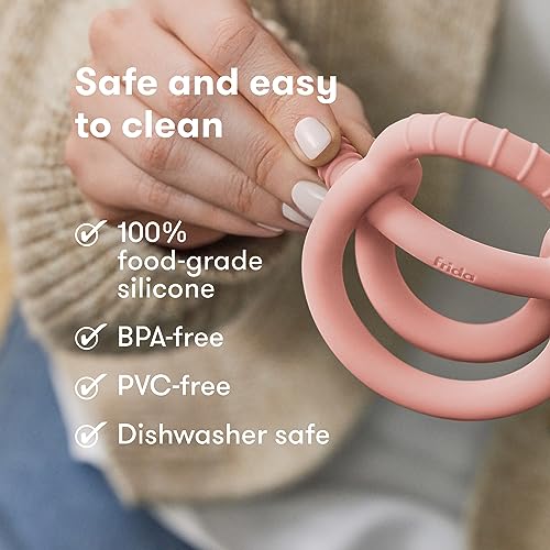 Frida Baby Get-A-Grip Babyteether For Teething Relief | 100% Food-Grade Silicone Teething Toys For Baby 0-6 thumb #5