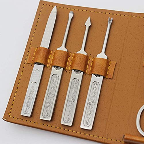 Maniküre Pediküre Set - Nagelknipser Pflegeset Nagelhautentferner Professioneller Edelstahl Mit PU Leder Reiseetui Für… – Bild 4