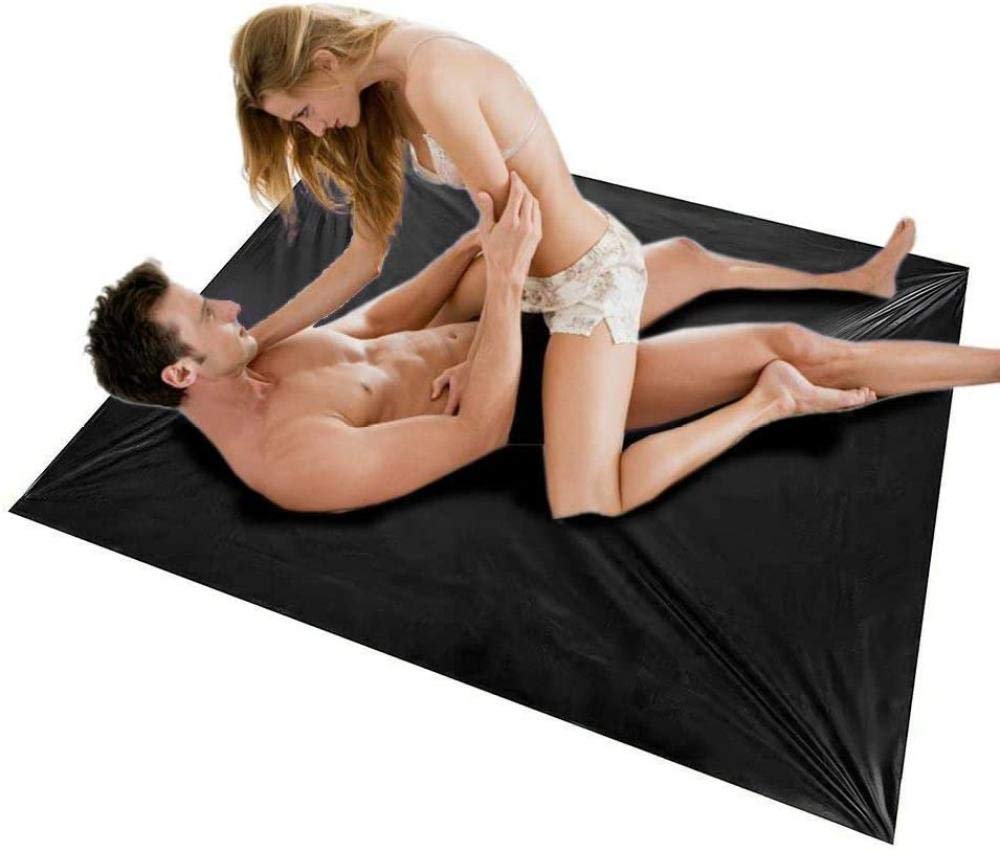 Imperméable Huile Massage Sexuel Housse de Drap PVC Vinyle Adulte Feuilles Sexy Jeu Reine Roi Literie Draps-Rouge 2,2 * 2 m