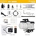 BOGJFC 12V 6kW Diesel Liquid Heater Preheater Kit With LCD Switch Remote Silencer And Water Pump For Trucks Vans Cars Complete Installation Kit Universal(Two-way remote)