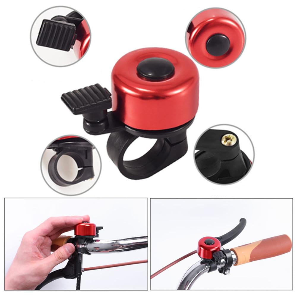 CAASFOOY 6 Sonnettes Vélo Aluminium – Mini Cloche Design Invisible Et Son Puissant Pour Tous Vos Vélos