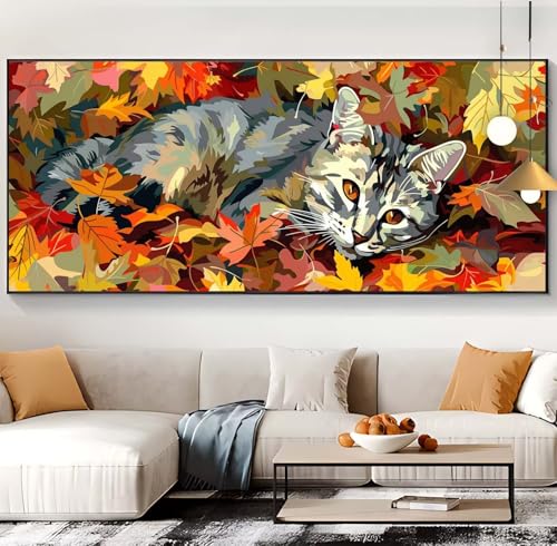 Painting diamant chat kit complet idée cadeau femme originale pour loisirs créatifs