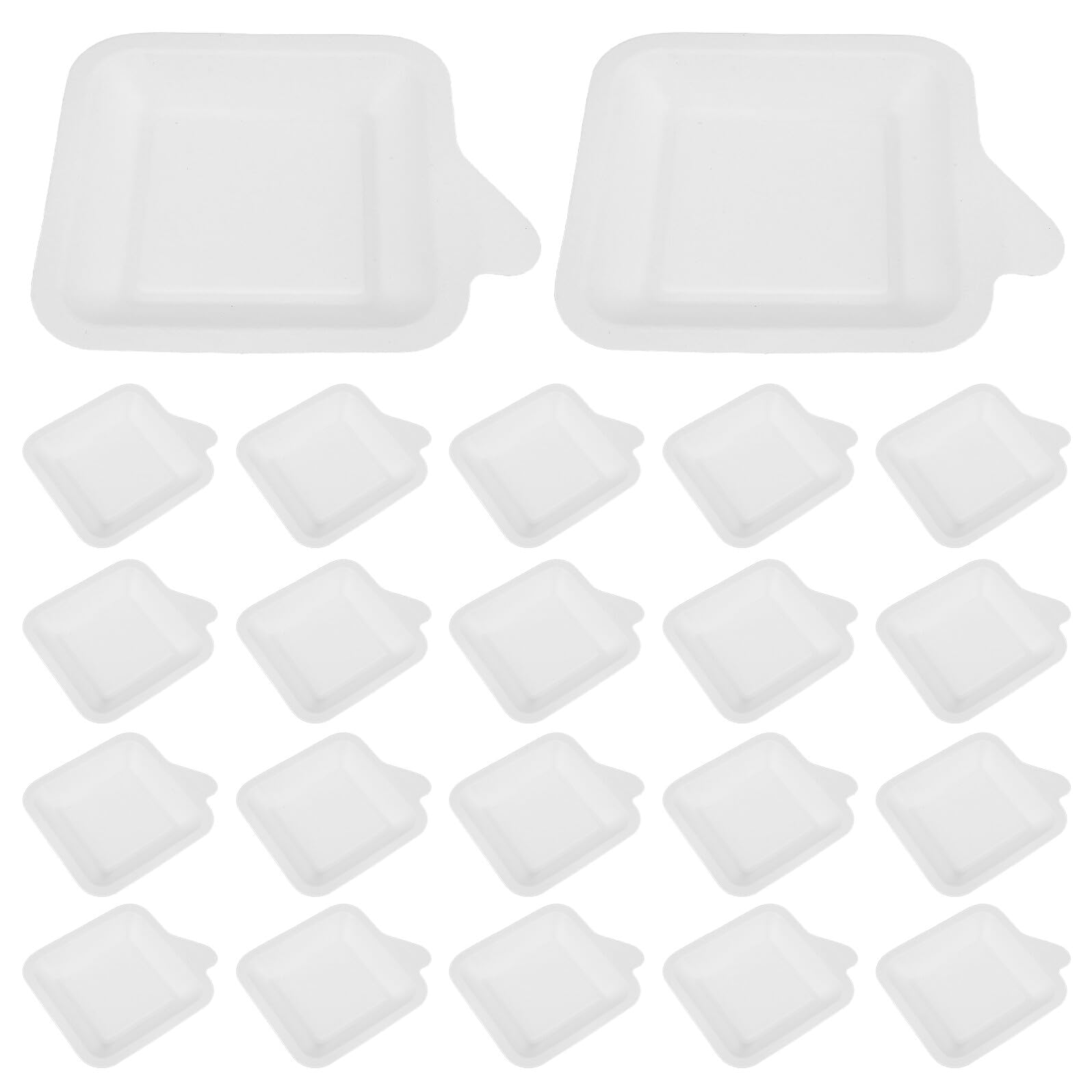 Toyvian 100 pezzi Piatti Usa e Getta Quadrati in Polpa di Canna Piattini Dessert Piccoli per Feste Compleanni e Bbq Resistenti per Servire Dolci e Antipasti