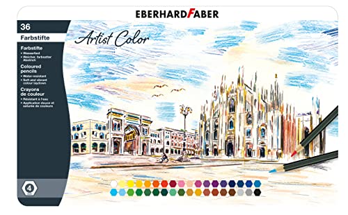 Eberhard Faber 516136 - Buntstifte Set Artist Color, 36 Farbstifte im Metalletui Eberhard Faber 516136 - Buntstifte Set Artist Color, 36 Farbstifte im Metalletui