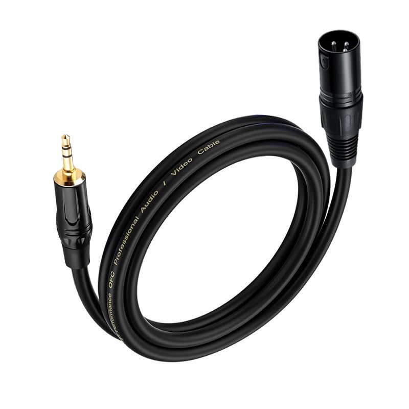 Menewstart 3.5mm to XLR Cable 10FT, Unbalanced 1/8 Mini Jack TRS Stereo Male to XLR Male Microphone...