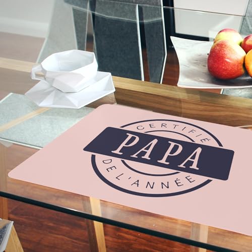 Napperons rose souples avec dessous liège pour protéger votre table - 6