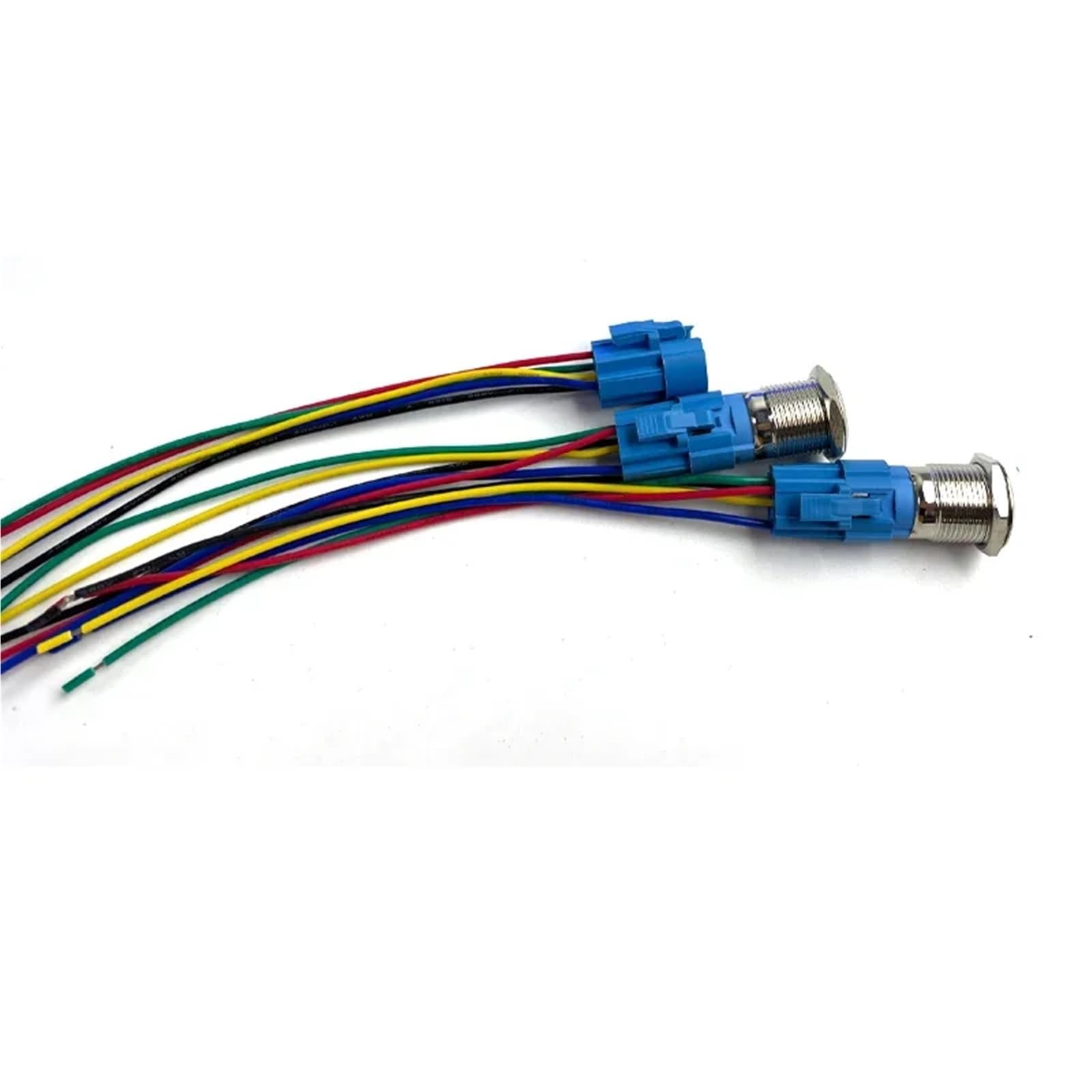 Metalowy przełącznik przyciskowy 12 V, 16 mm, 19 mm, 22 mm, pierścień lampy, symbol zasilania, wodoodporne światło LED, samoblokujący reset (zasilanie białe, blokowanie, 22 mm)