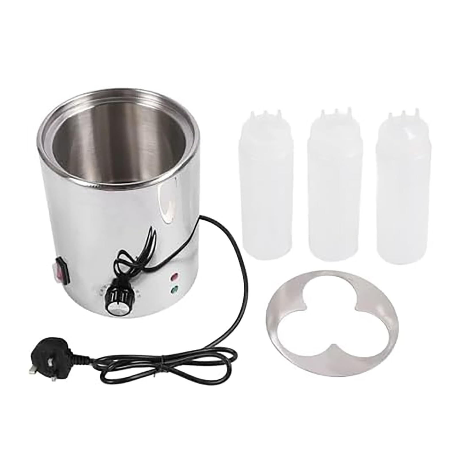Calentador eléctrico ajustable de salsa, calentador de acero inoxidable para queso, nachos, chocolate caliente y mantequilla, máquina de conservación del calor para salsas y condimentos