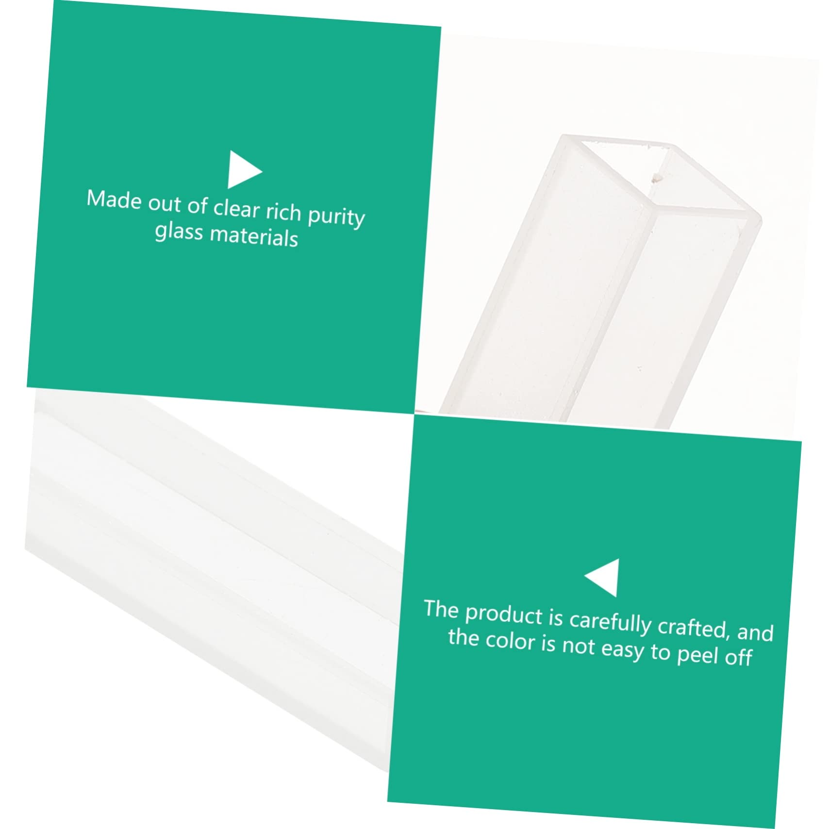 SOLUSTRE Set di 2 Cuvette in Materiale Sintetico per Spettrofotometro Percorso Ottico di 10mm per Esperimenti di Laboratorio e Analisi Comparativa