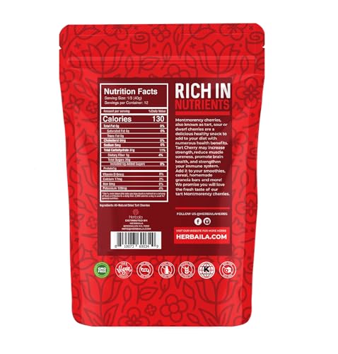 Dried Cherries Unsweetened, Dried Tart Cherries Fresh, Montmorency Dried Sour Cherries, Dried Cherries No Sugar Added, Dried Cherries for Baking, Dried Cherries Bulk - Image 2