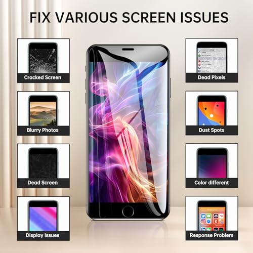 DGSCSMY for iPhone SE 3rd / 2nd Generation and for iPhone 8 Screen Replacement with Home Button 4.7\" SE3 LCD Display SE 2022 3D Touch Digitizer with Ear Speaker Front Camera Full Repair Tools Kit