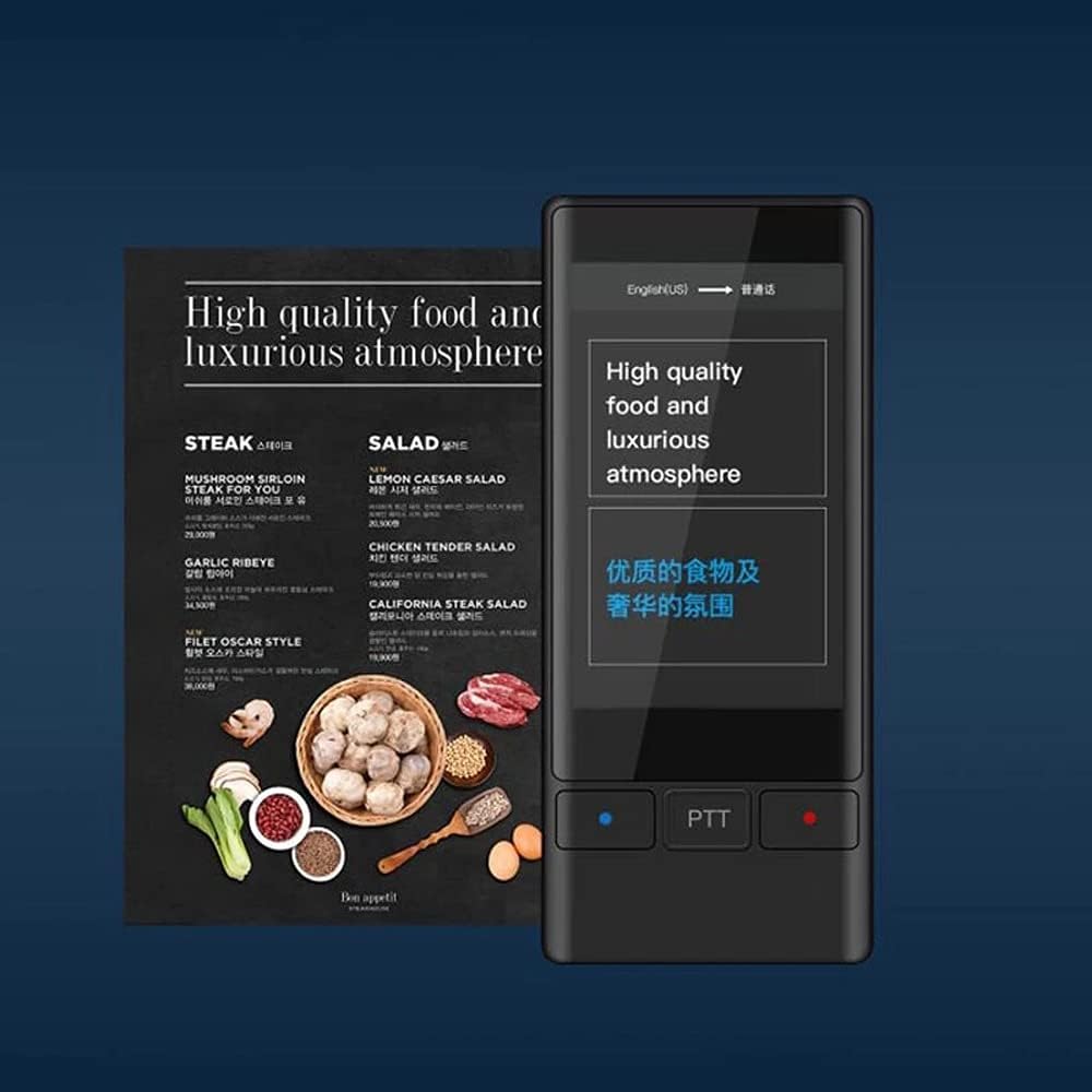 Smart Instant Voice Translator with Touch Sn - Portable Multi-Language Photo Scanning Device, WiFi & Offline rt, Black