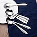 IMEEA Round Soup Spoon Bouillon Spoons Stainless Steel Table Spoons 7.2-Inch, Set of 6