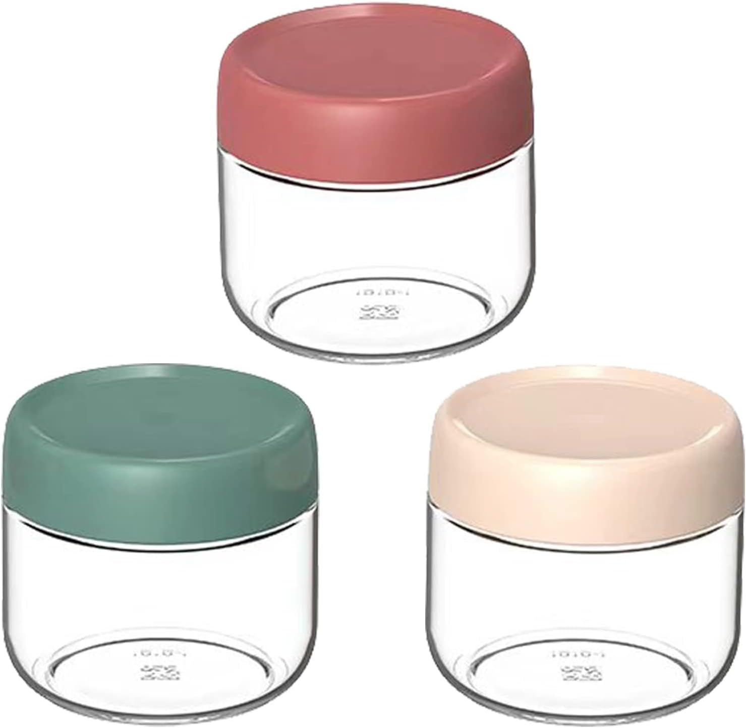 KASTWAVE Cosmetic Jars, Overnight Oats Jars Container with Screw Lid Airtight, Condiment Salad Dressing Chia Pudding Sauce Baby Food Kids Snacks Sugar Yogurt Storage Containers,Spice Canning Jars