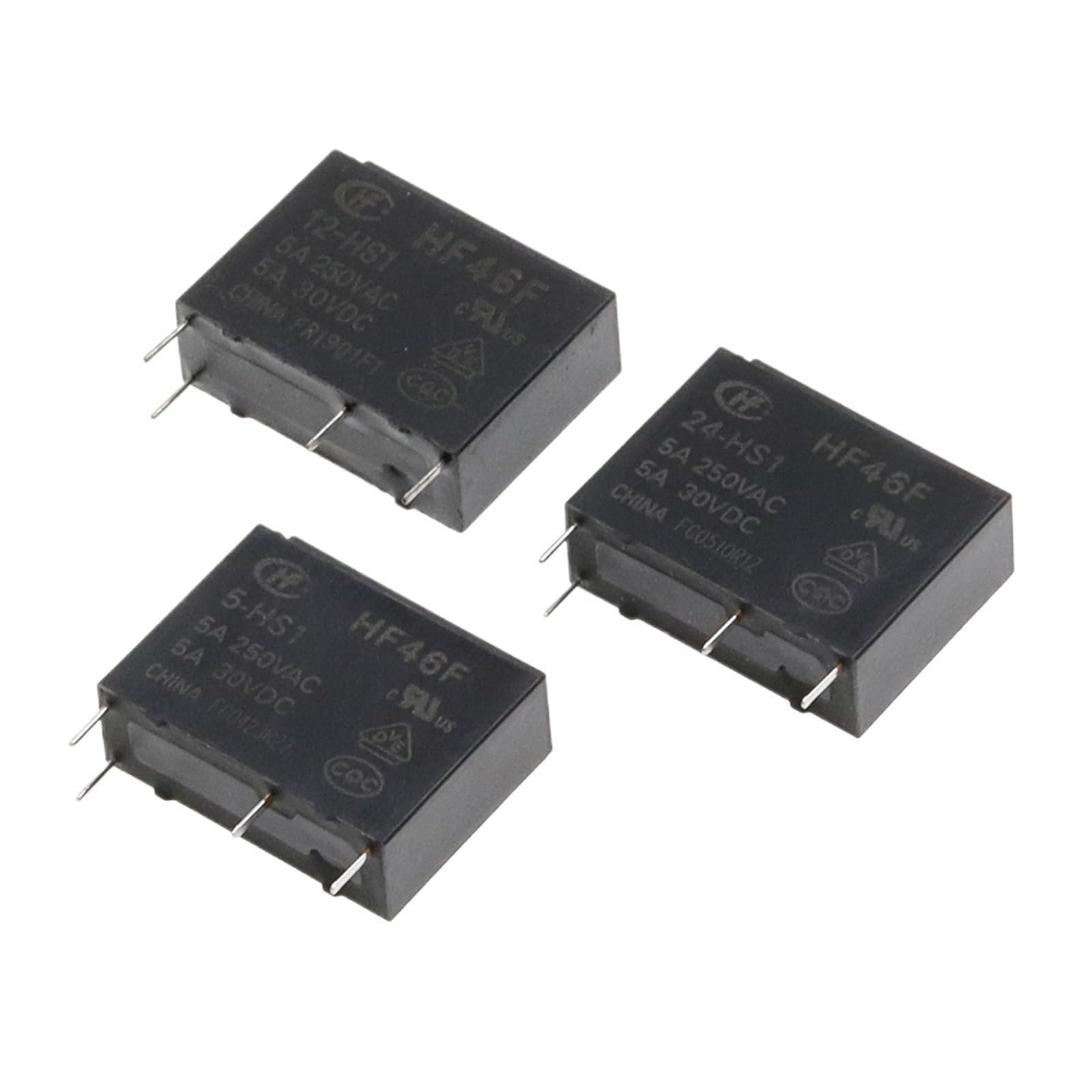 Relais de puissance HF46F-012-HS1 5A pour isolation de circuit électrique