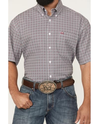 Cinch Men's Medallion Print Short Sleeve Button-Down Performance Western Shirt - MTW174150X 3X3